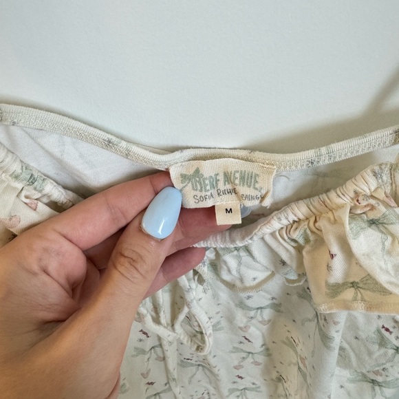 DJERF AVENUE X SOFIA RICHIE GRAINGE GO SLOW RUFFLE STRAP TOP HOLIDAY BOW - M - Picture 5 of 5